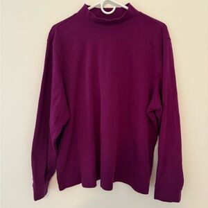 L.L. Bean Rich Purple mock neck